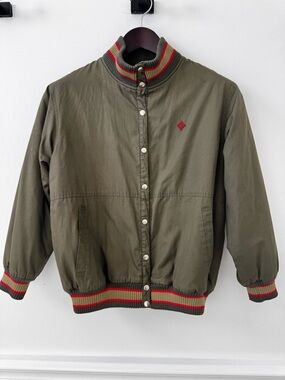 Dior Olive Green Jacket with Gold Logo Trim